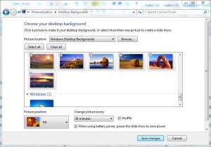 Automatically Change Desktop Wallpapers In Windows 7