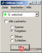 CDRom-Lock interface in German