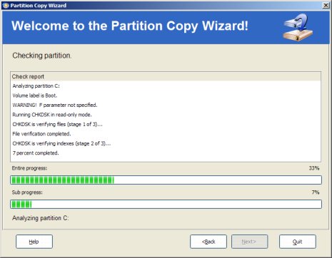EASEUS Partition Master Professional Partition Copy Wizard