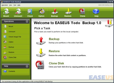 EASEUS Todo Free Backup Software I