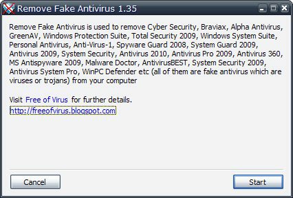 antivirus pro 2009 fake