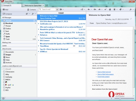 Opera Mail for Windows Standalone Mail Client