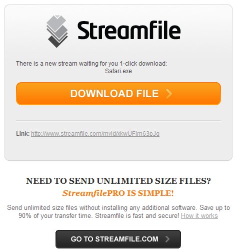 Streamfile Email