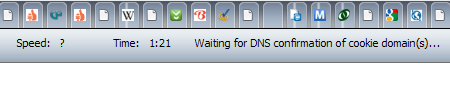 Waiting For DNS Confirmation Of Cookie Domains Opera 10 Error